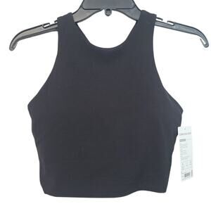 Athleta Conscious Crop Bra A-C Black Size Small NWT Powervita Racerback